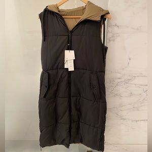 Zara long puffer vest NWT